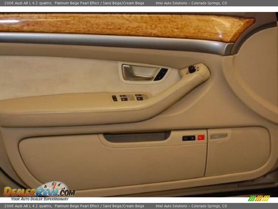 2006 Audi A8 L 4.2 quattro Platinum Beige Pearl Effect / Sand Beige/Cream Beige Photo #14