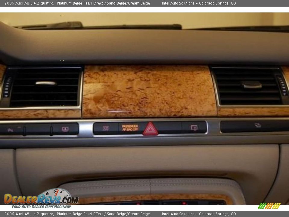2006 Audi A8 L 4.2 quattro Platinum Beige Pearl Effect / Sand Beige/Cream Beige Photo #20