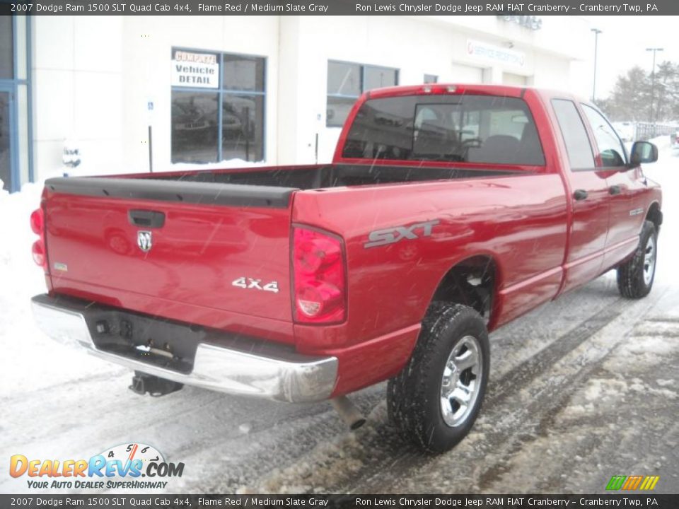 2007 Dodge Ram 1500 SLT Quad Cab 4x4 Flame Red / Medium Slate Gray Photo #2
