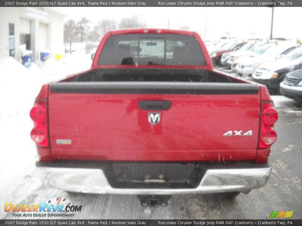 2007 Dodge Ram 1500 SLT Quad Cab 4x4 Flame Red / Medium Slate Gray Photo #3