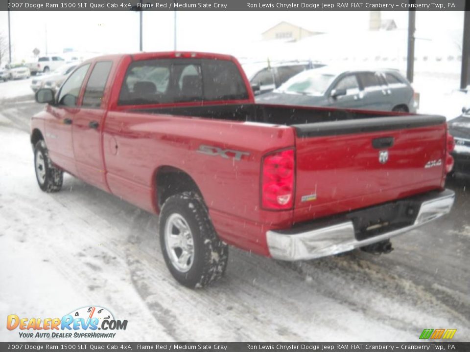 2007 Dodge Ram 1500 SLT Quad Cab 4x4 Flame Red / Medium Slate Gray Photo #4