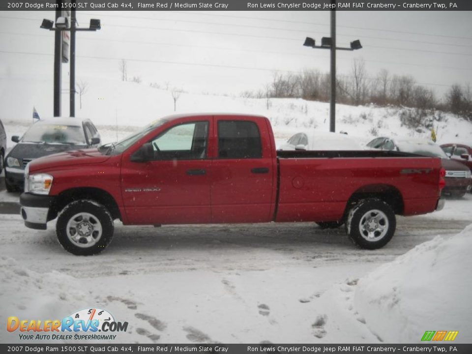 2007 Dodge Ram 1500 SLT Quad Cab 4x4 Flame Red / Medium Slate Gray Photo #5