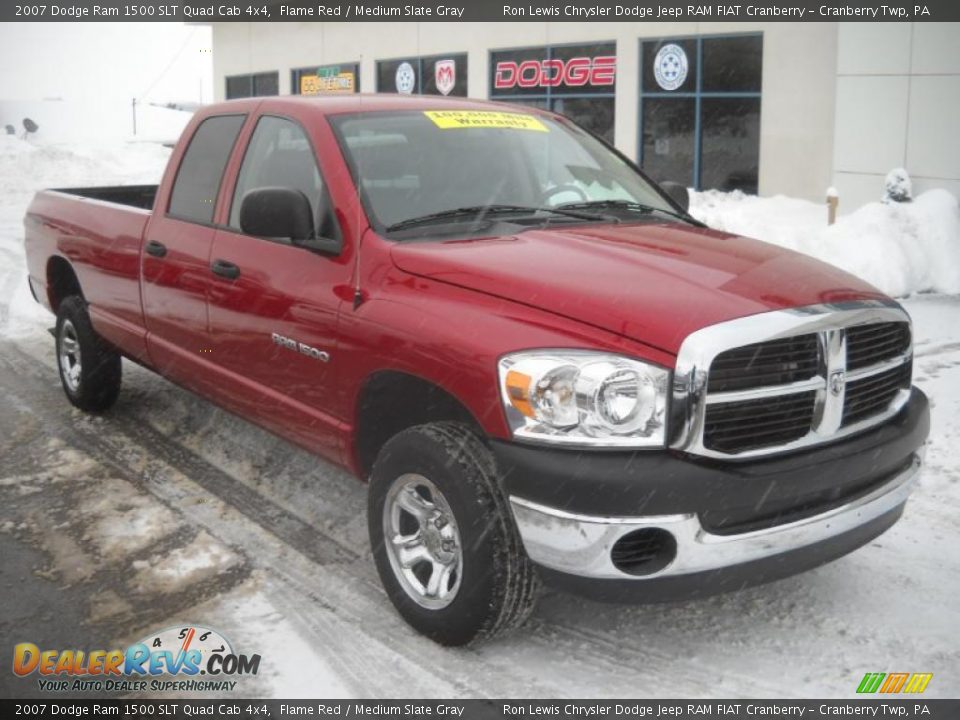 2007 Dodge Ram 1500 SLT Quad Cab 4x4 Flame Red / Medium Slate Gray Photo #20