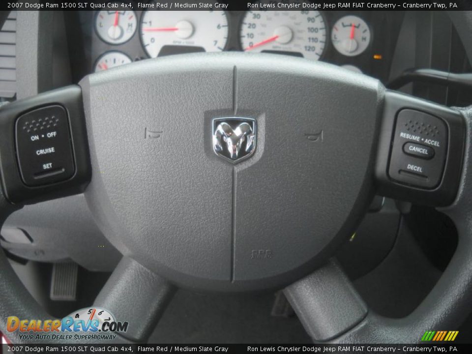 2007 Dodge Ram 1500 SLT Quad Cab 4x4 Flame Red / Medium Slate Gray Photo #24