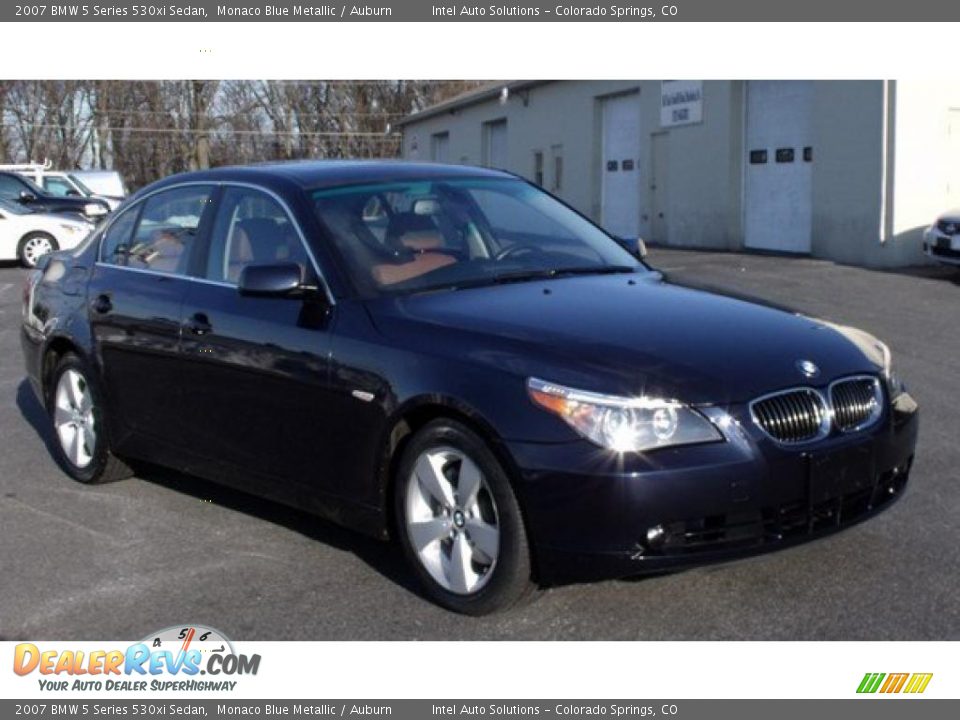 2007 BMW 5 Series 530xi Sedan Monaco Blue Metallic / Auburn Photo #1