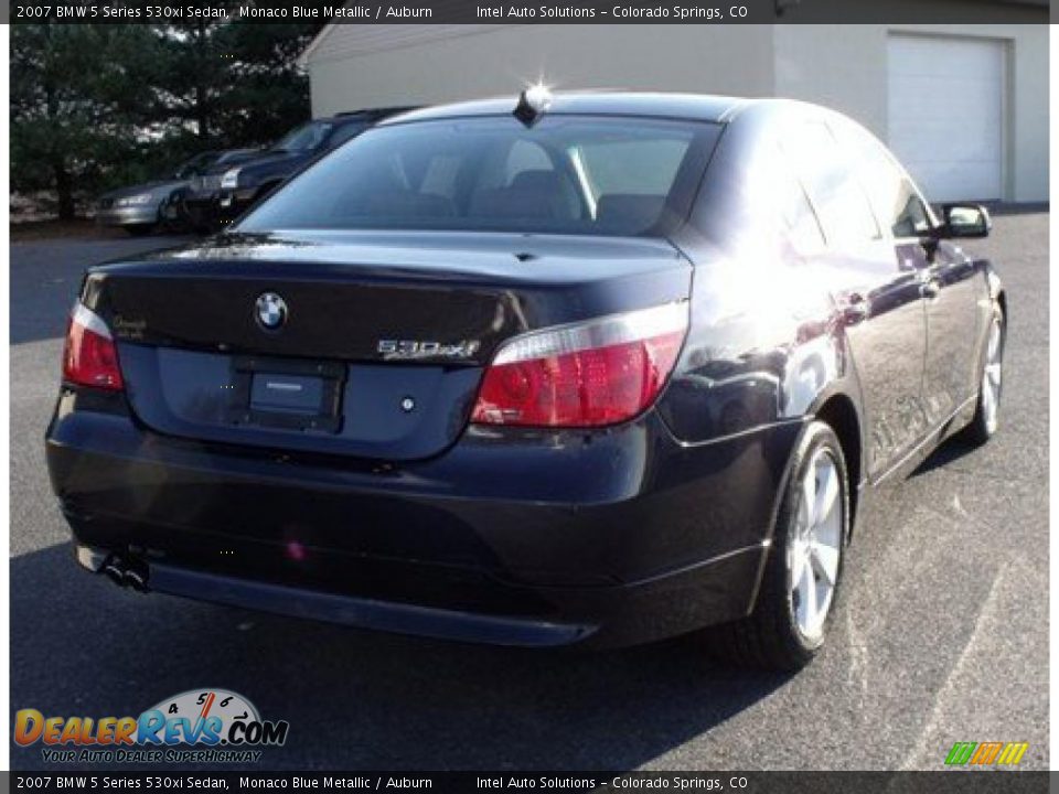 2007 BMW 5 Series 530xi Sedan Monaco Blue Metallic / Auburn Photo #2