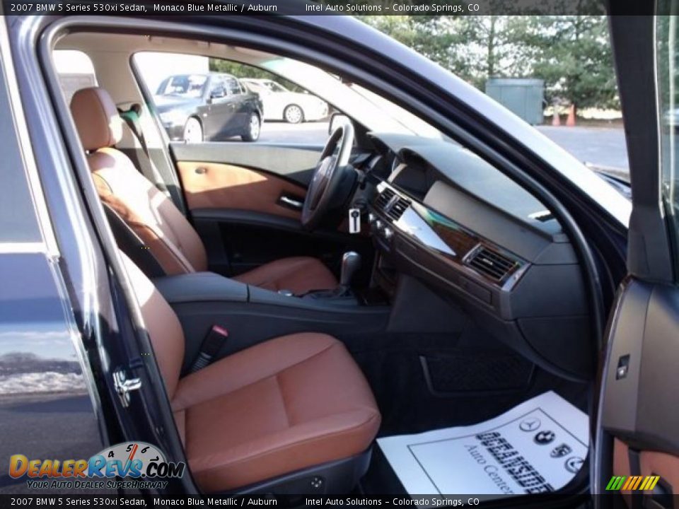 2007 BMW 5 Series 530xi Sedan Monaco Blue Metallic / Auburn Photo #3