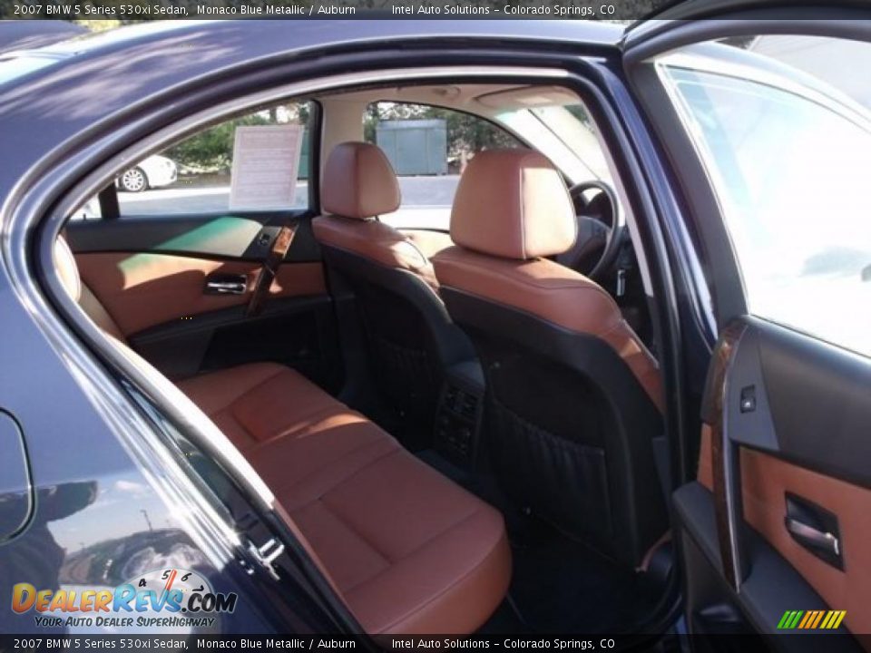 2007 BMW 5 Series 530xi Sedan Monaco Blue Metallic / Auburn Photo #4