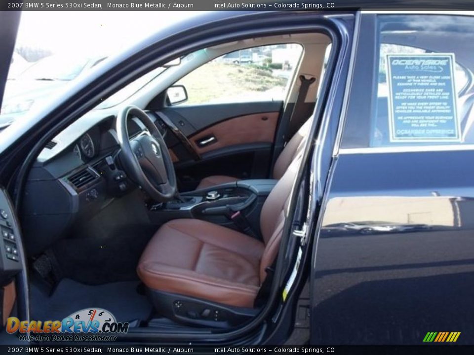 2007 BMW 5 Series 530xi Sedan Monaco Blue Metallic / Auburn Photo #5