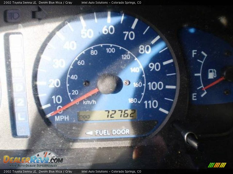 2002 Toyota Sienna LE Denim Blue Mica / Gray Photo #27