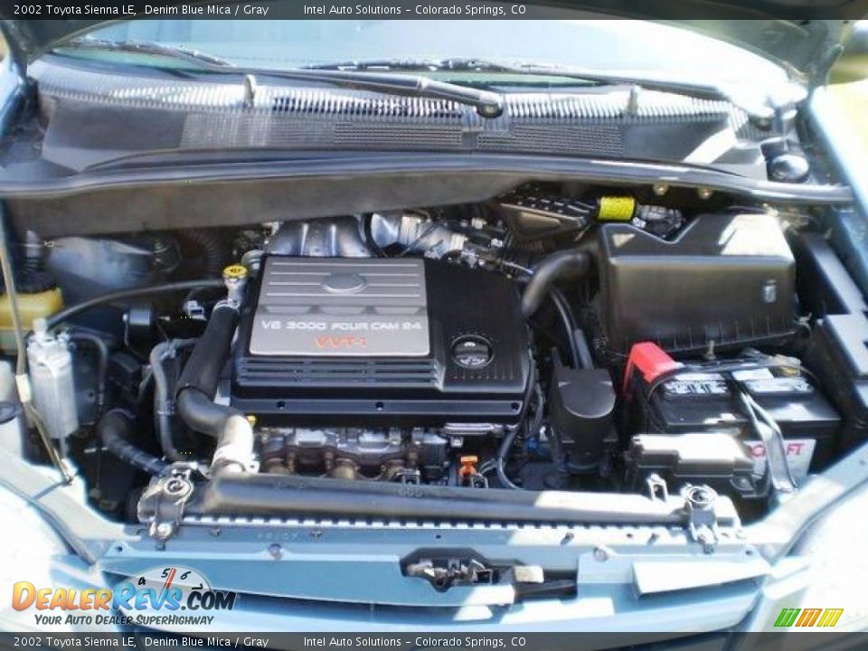 2002 Toyota Sienna LE Denim Blue Mica / Gray Photo #28