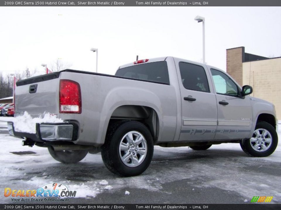2009 GMC Sierra 1500 Hybrid Crew Cab Silver Birch Metallic / Ebony Photo #6