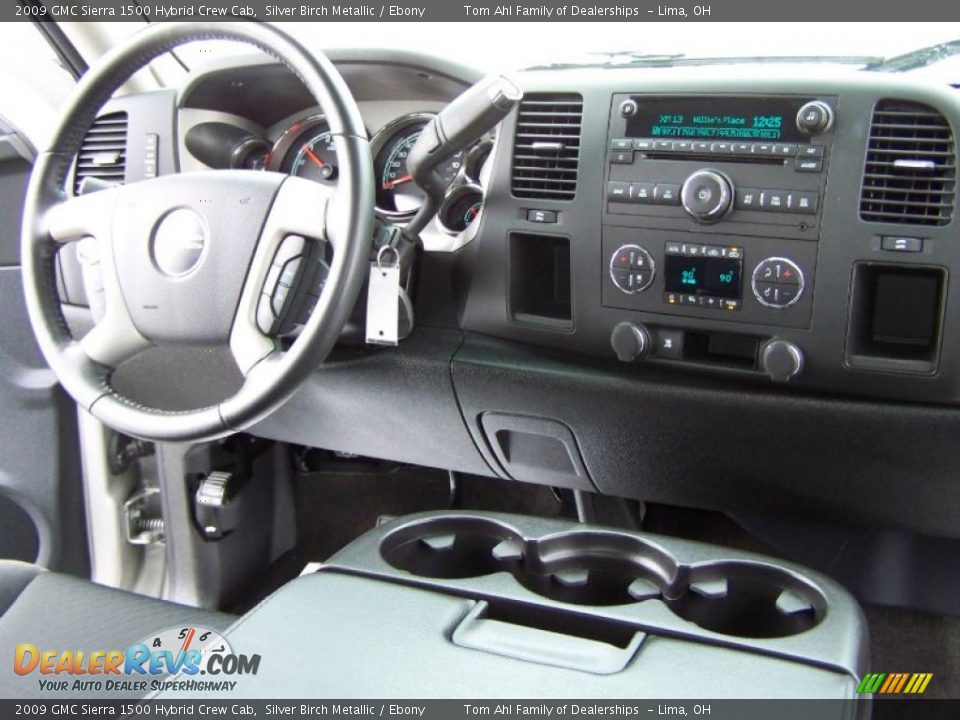 2009 GMC Sierra 1500 Hybrid Crew Cab Silver Birch Metallic / Ebony Photo #12