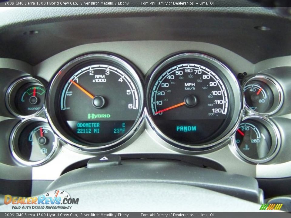 2009 GMC Sierra 1500 Hybrid Crew Cab Silver Birch Metallic / Ebony Photo #14