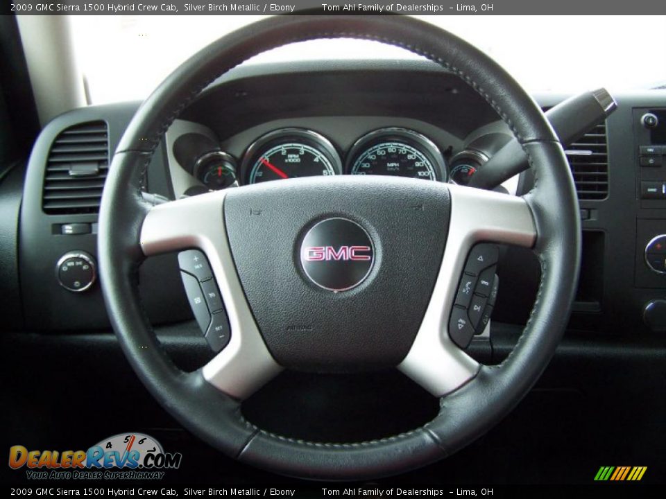 2009 GMC Sierra 1500 Hybrid Crew Cab Silver Birch Metallic / Ebony Photo #15