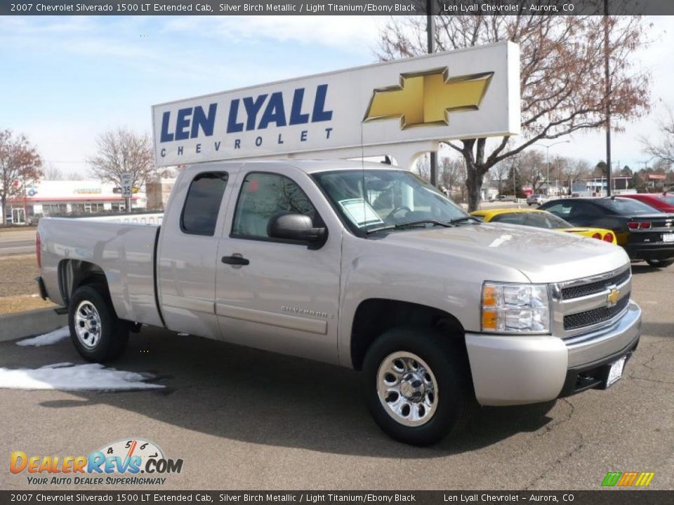 2007 Chevrolet Silverado 1500 LT Extended Cab Silver Birch Metallic / Light Titanium/Ebony Black Photo #1