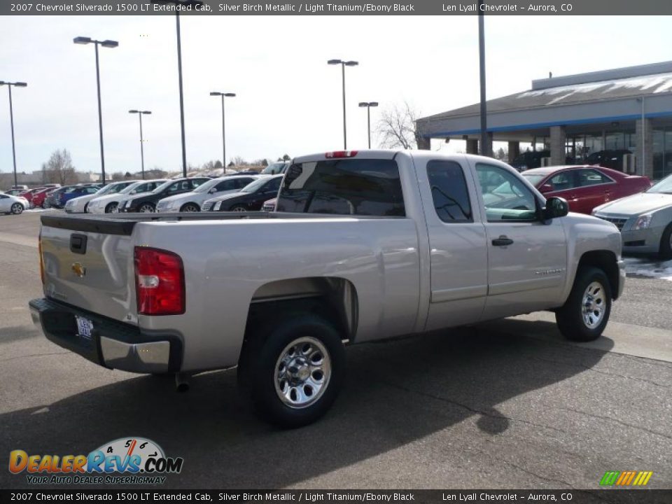 2007 Chevrolet Silverado 1500 LT Extended Cab Silver Birch Metallic / Light Titanium/Ebony Black Photo #6