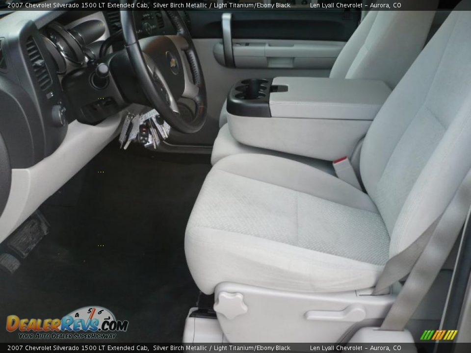 2007 Chevrolet Silverado 1500 LT Extended Cab Silver Birch Metallic / Light Titanium/Ebony Black Photo #9
