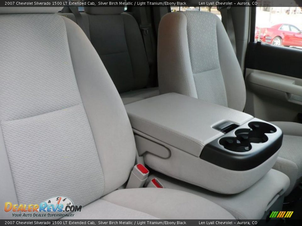 2007 Chevrolet Silverado 1500 LT Extended Cab Silver Birch Metallic / Light Titanium/Ebony Black Photo #14