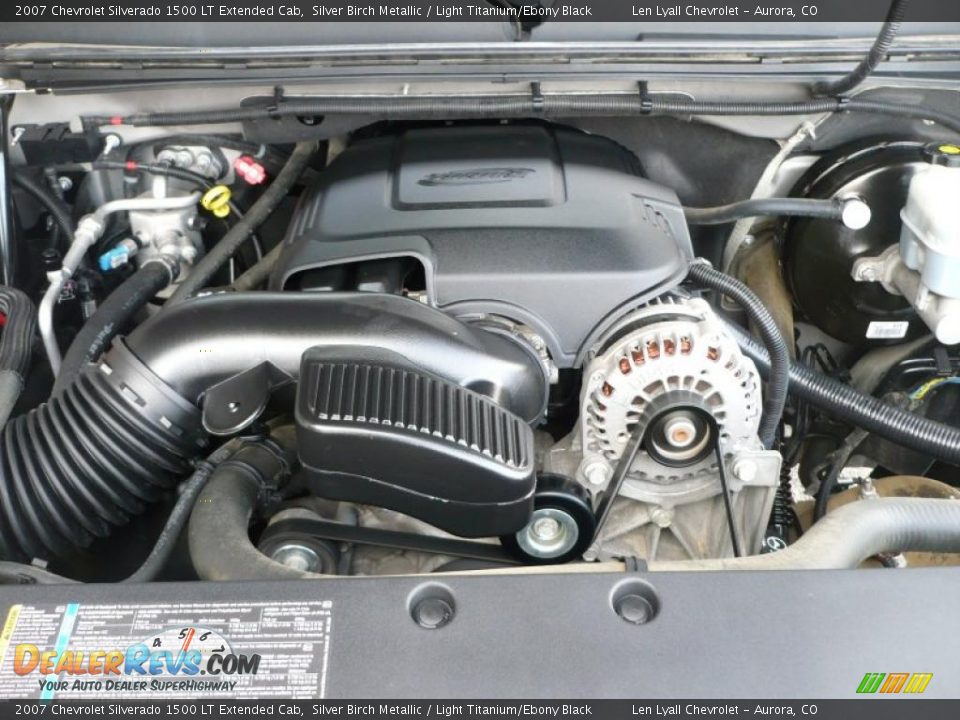 2007 Chevrolet Silverado 1500 LT Extended Cab Silver Birch Metallic / Light Titanium/Ebony Black Photo #17