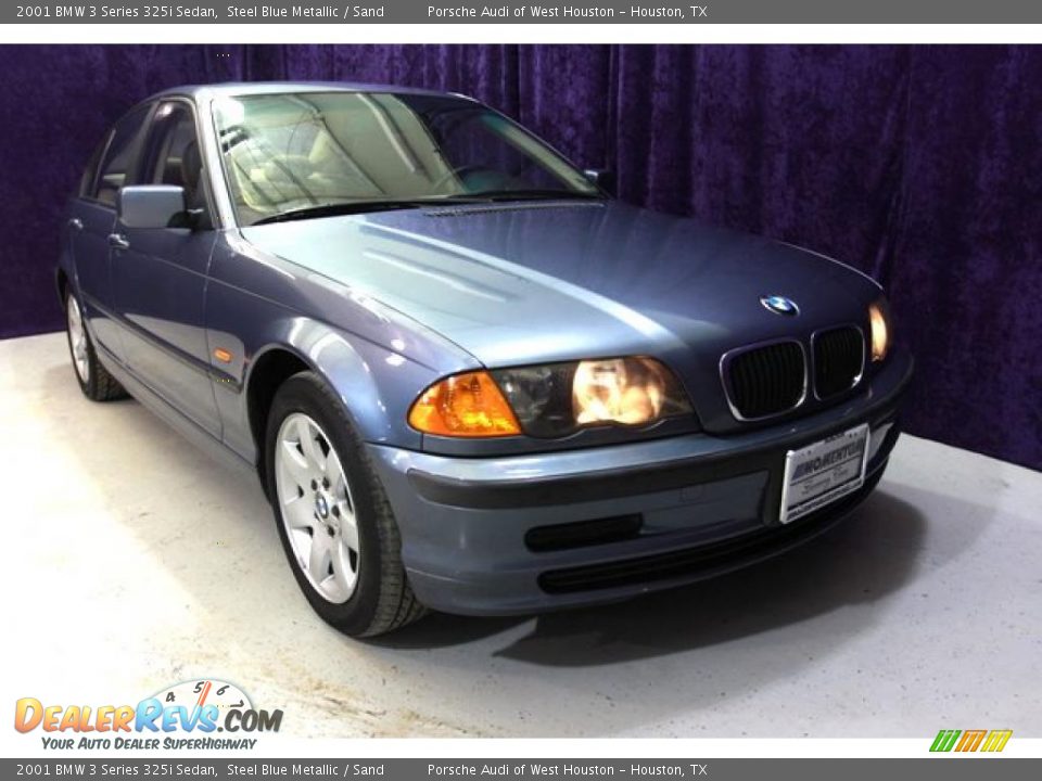 2001 BMW 3 Series 325i Sedan Steel Blue Metallic / Sand Photo #1