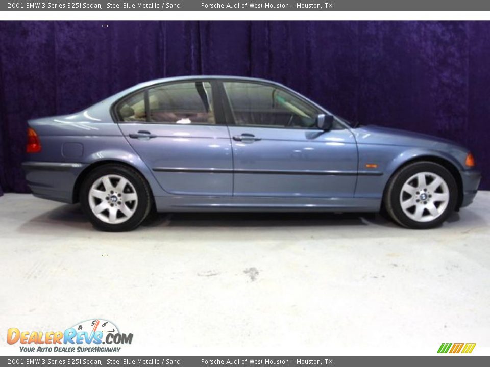 2001 BMW 3 Series 325i Sedan Steel Blue Metallic / Sand Photo #2