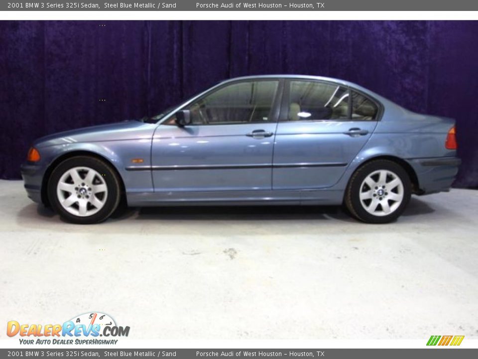 2001 BMW 3 Series 325i Sedan Steel Blue Metallic / Sand Photo #4
