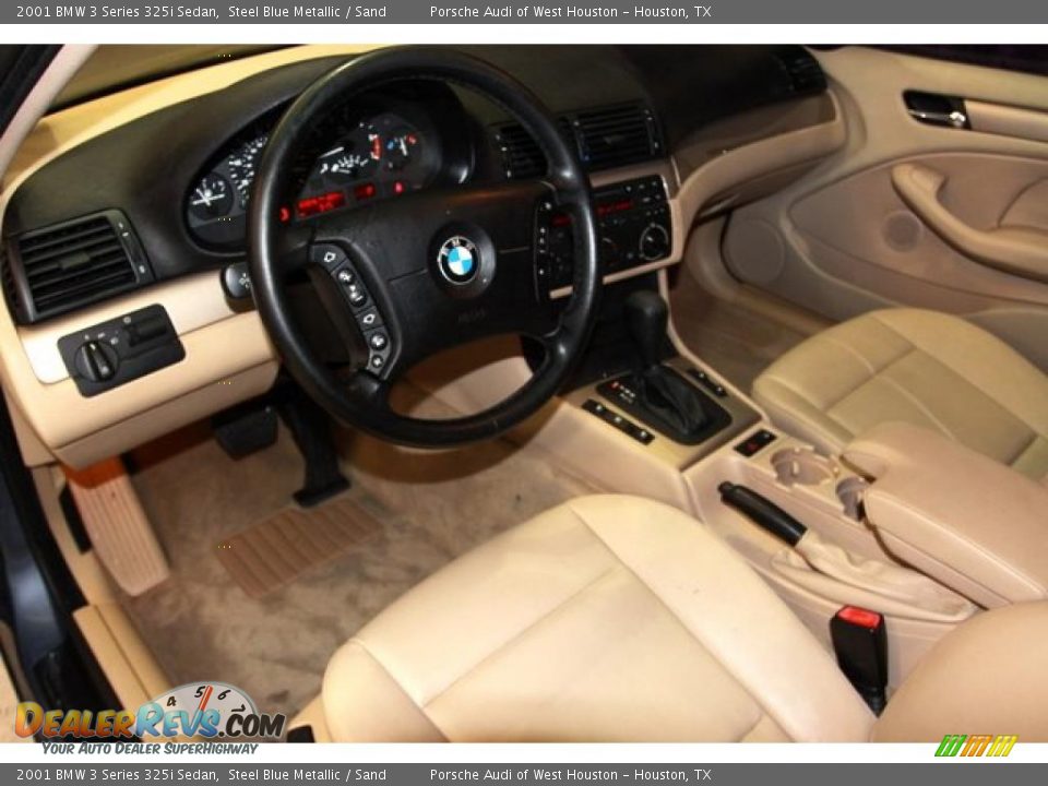 2001 BMW 3 Series 325i Sedan Steel Blue Metallic / Sand Photo #9