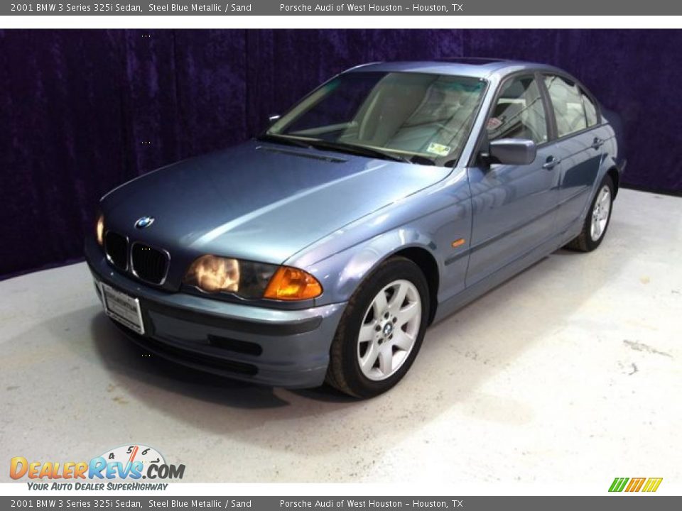 2001 BMW 3 Series 325i Sedan Steel Blue Metallic / Sand Photo #10