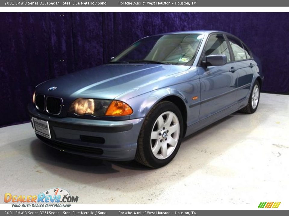 2001 BMW 3 Series 325i Sedan Steel Blue Metallic / Sand Photo #12