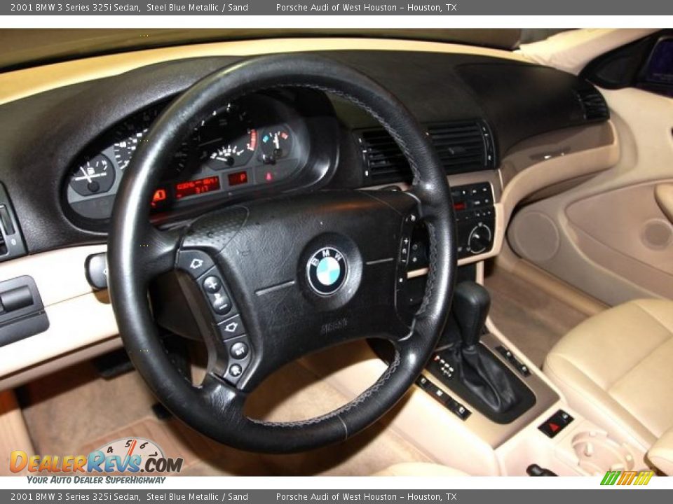 2001 BMW 3 Series 325i Sedan Steel Blue Metallic / Sand Photo #21