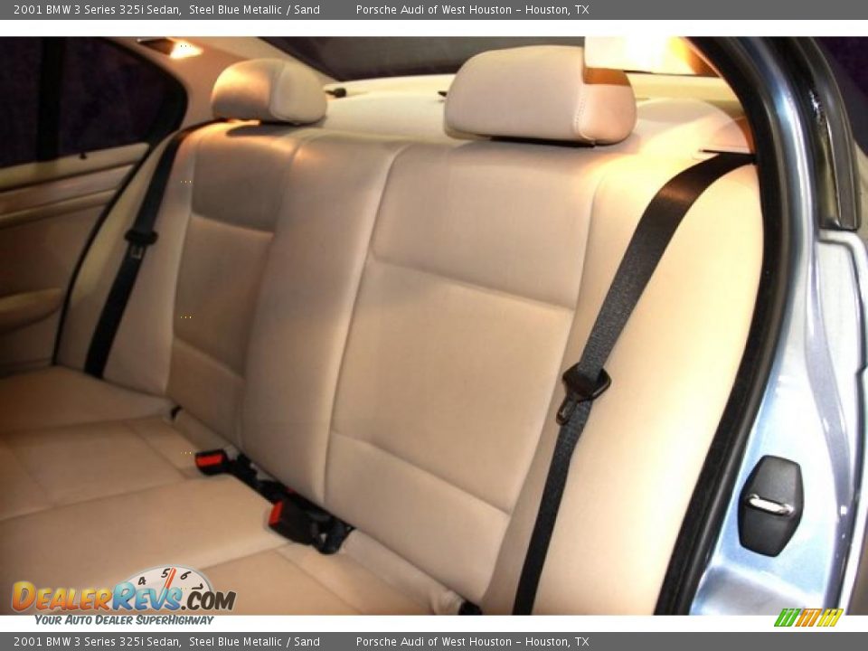 2001 BMW 3 Series 325i Sedan Steel Blue Metallic / Sand Photo #28