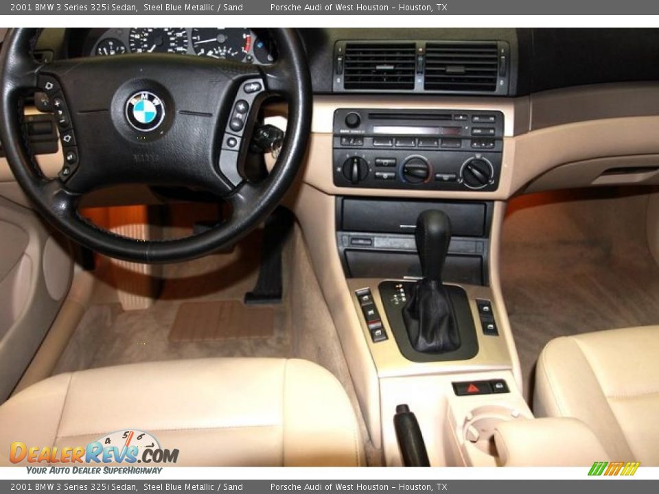 2001 BMW 3 Series 325i Sedan Steel Blue Metallic / Sand Photo #31
