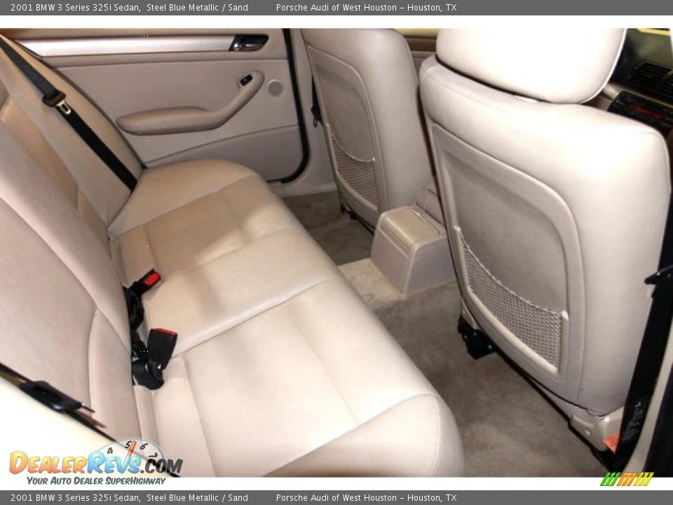 2001 BMW 3 Series 325i Sedan Steel Blue Metallic / Sand Photo #36