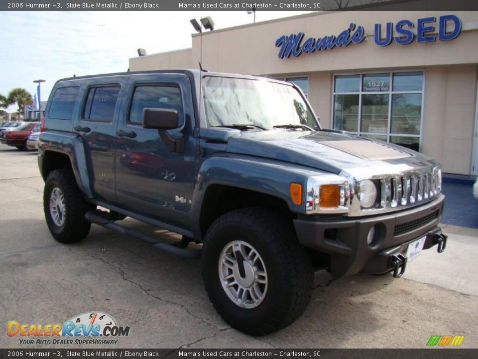 2006 Hummer H3 Slate Blue Metallic / Ebony Black Photo #2