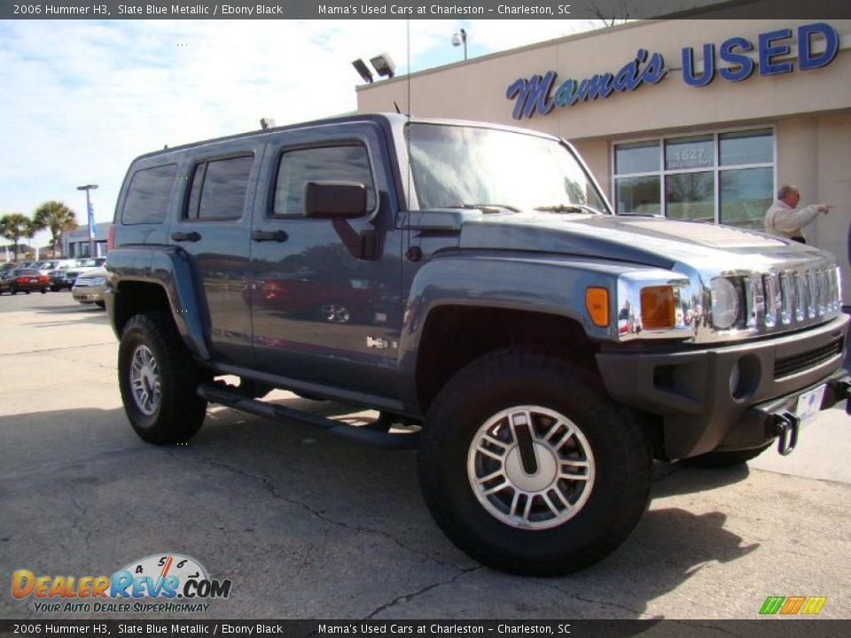 2006 Hummer H3 Slate Blue Metallic / Ebony Black Photo #28