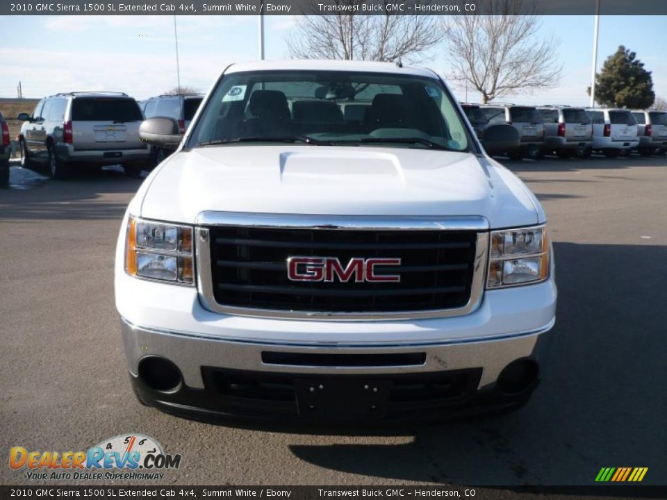 2010 GMC Sierra 1500 SL Extended Cab 4x4 Summit White / Ebony Photo #2