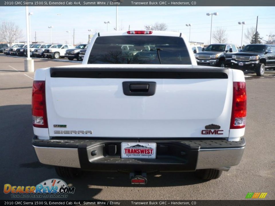 2010 GMC Sierra 1500 SL Extended Cab 4x4 Summit White / Ebony Photo #4