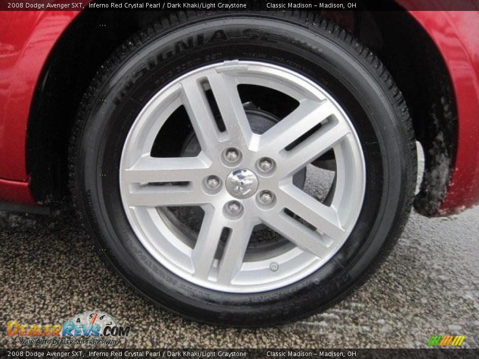 2008 Dodge Avenger SXT Inferno Red Crystal Pearl / Dark Khaki/Light Graystone Photo #8