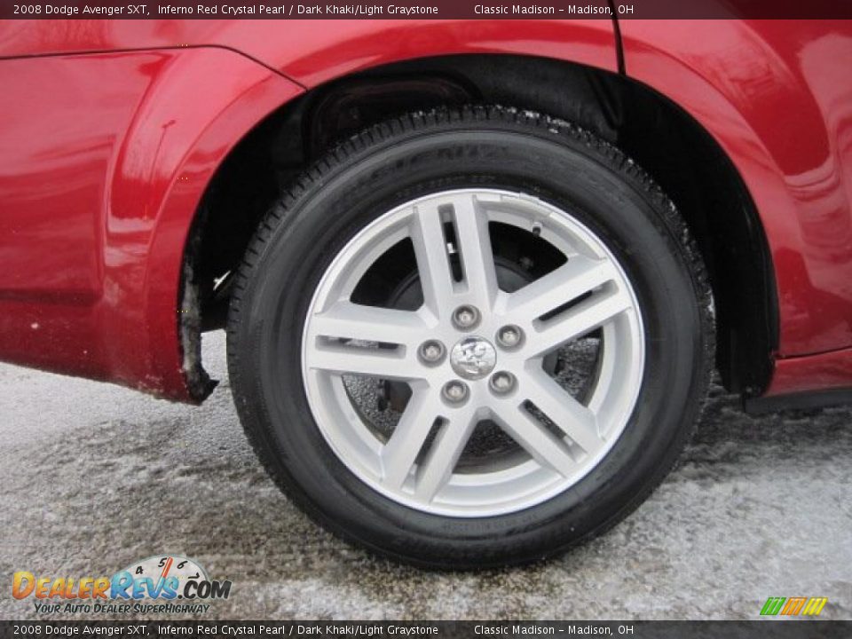 2008 Dodge Avenger SXT Inferno Red Crystal Pearl / Dark Khaki/Light Graystone Photo #9