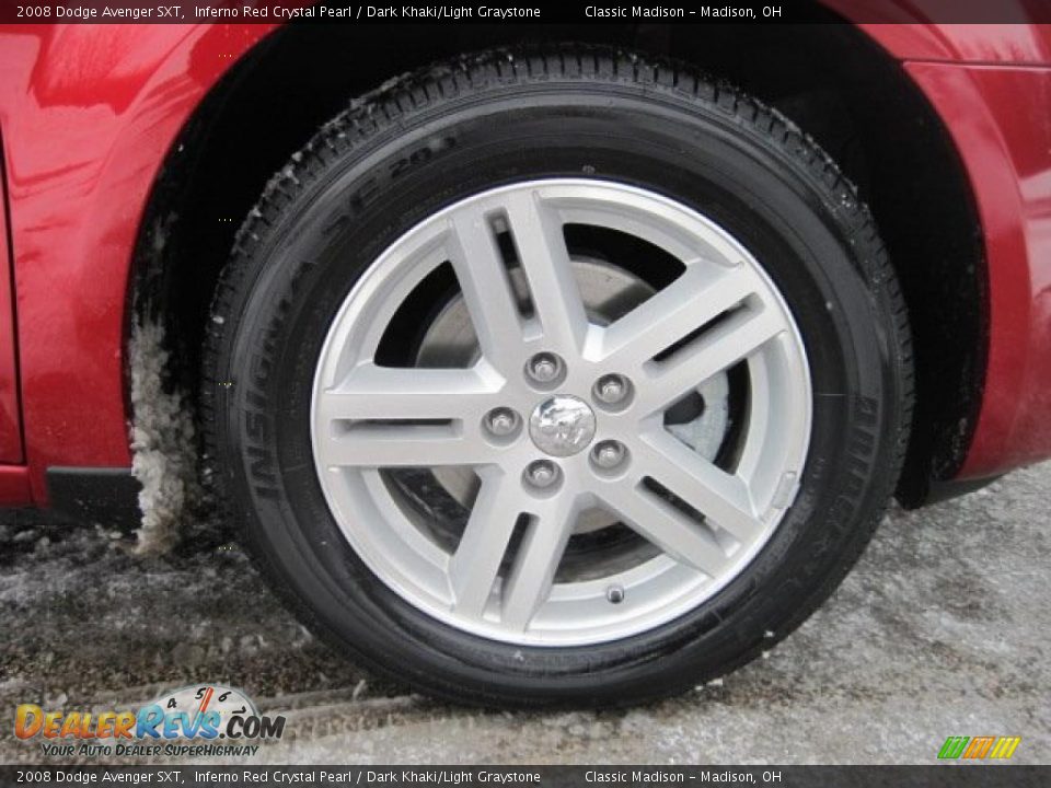 2008 Dodge Avenger SXT Inferno Red Crystal Pearl / Dark Khaki/Light Graystone Photo #10