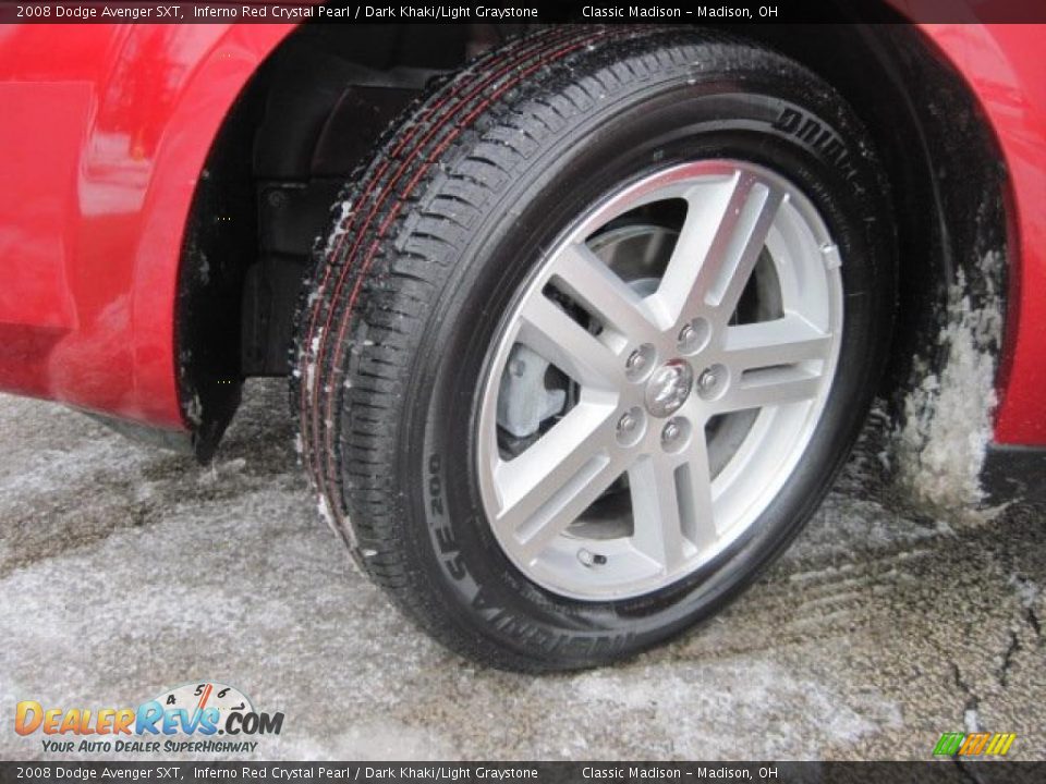 2008 Dodge Avenger SXT Inferno Red Crystal Pearl / Dark Khaki/Light Graystone Photo #11