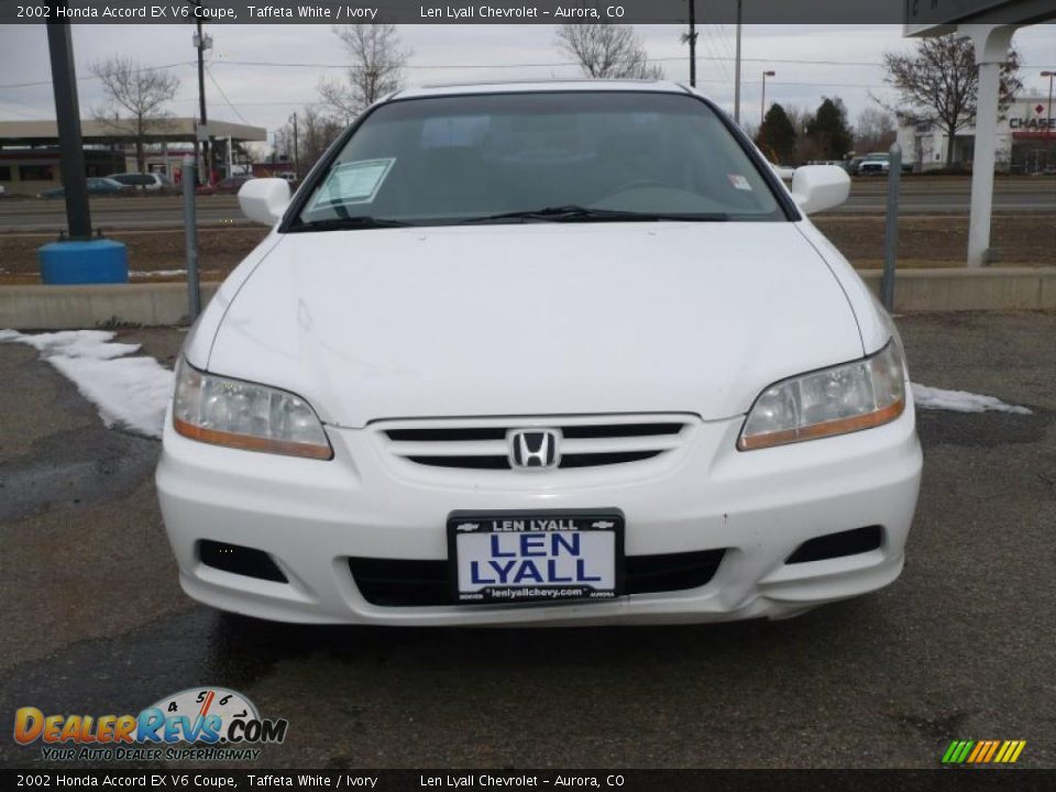 2002 Honda Accord EX V6 Coupe Taffeta White / Ivory Photo #2