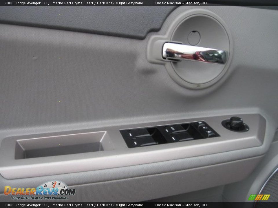 2008 Dodge Avenger SXT Inferno Red Crystal Pearl / Dark Khaki/Light Graystone Photo #12