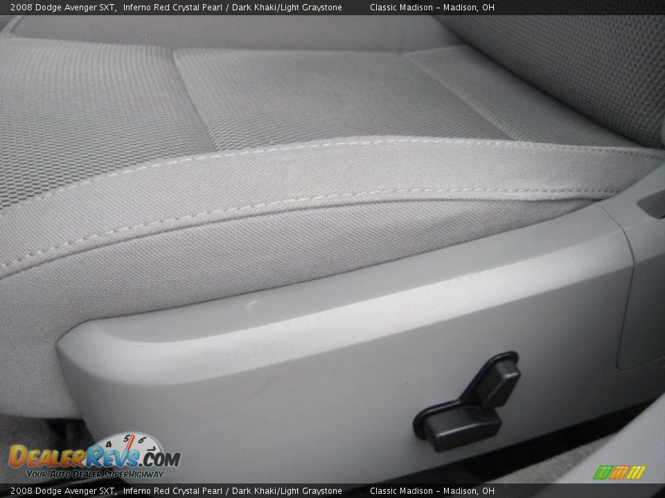 2008 Dodge Avenger SXT Inferno Red Crystal Pearl / Dark Khaki/Light Graystone Photo #13