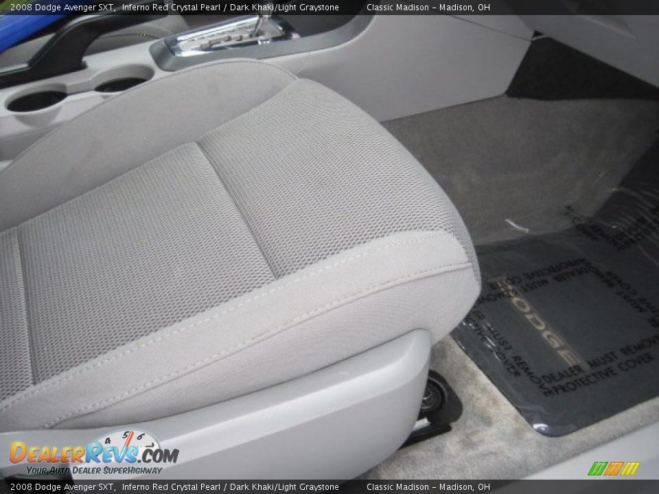 2008 Dodge Avenger SXT Inferno Red Crystal Pearl / Dark Khaki/Light Graystone Photo #19