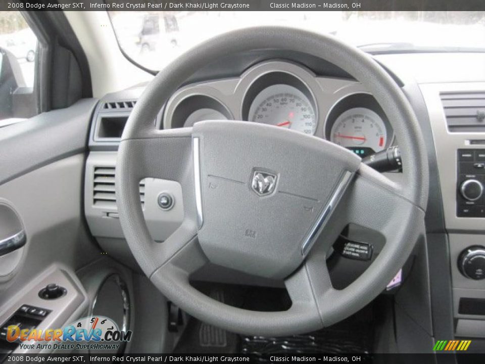 2008 Dodge Avenger SXT Inferno Red Crystal Pearl / Dark Khaki/Light Graystone Photo #27