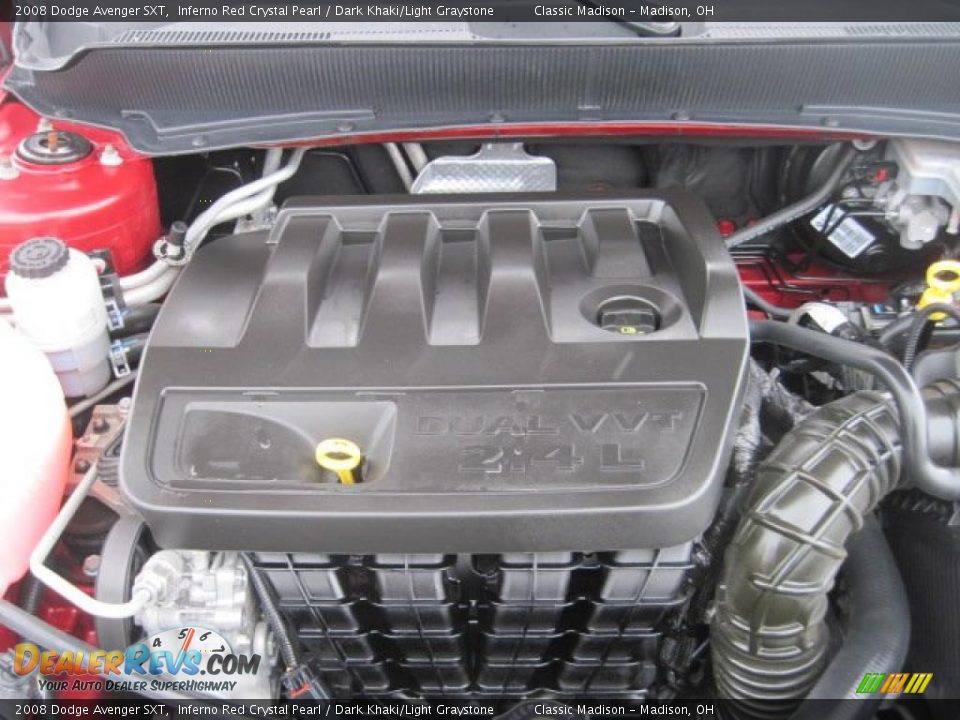 2008 Dodge Avenger SXT Inferno Red Crystal Pearl / Dark Khaki/Light Graystone Photo #32