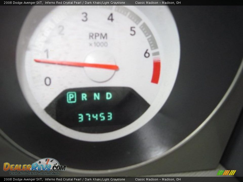 2008 Dodge Avenger SXT Inferno Red Crystal Pearl / Dark Khaki/Light Graystone Photo #33