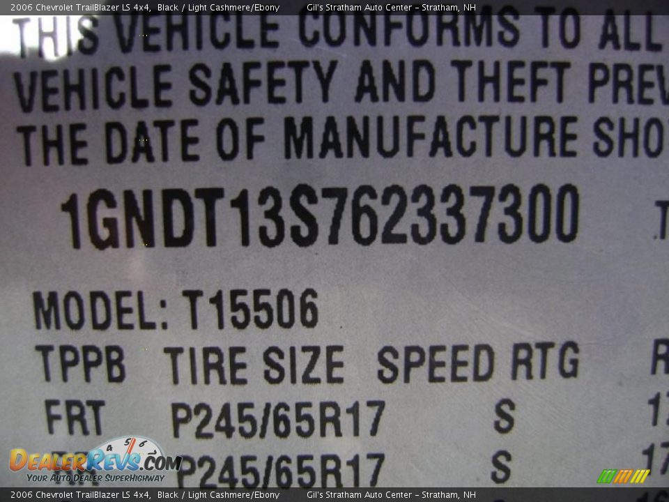 2006 Chevrolet TrailBlazer LS 4x4 Black / Light Cashmere/Ebony Photo #15